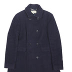 HOBBS LONDON Womens Navy Blue Wool Blend Button Jacket UK 10 Classic Tailored