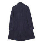 HOBBS LONDON Womens Navy Blue Wool Blend Button Jacket UK 10 Classic Tailored