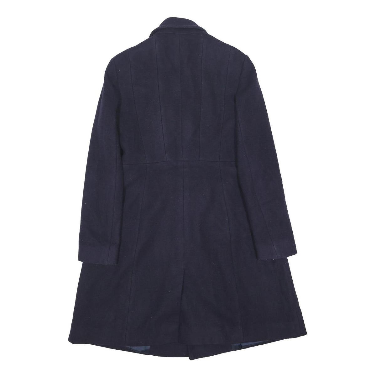 HOBBS LONDON Womens Navy Blue Wool Blend Button Jacket UK 10 Classic Tailored