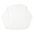 DELTA Mens White Grandpa Print Crew Neck L Cotton Blend Comfortable Sweatshirt