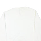 DELTA Mens White Grandpa Print Crew Neck L Cotton Blend Comfortable Sweatshirt