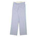 Mens Light Blue Wool Blend Regular Fit Straight Leg Trousers W28 L31 Classic