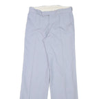 Mens Light Blue Wool Blend Regular Fit Straight Leg Trousers W28 L31 Classic