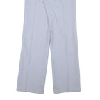 Mens Light Blue Wool Blend Regular Fit Straight Leg Trousers W28 L31 Classic