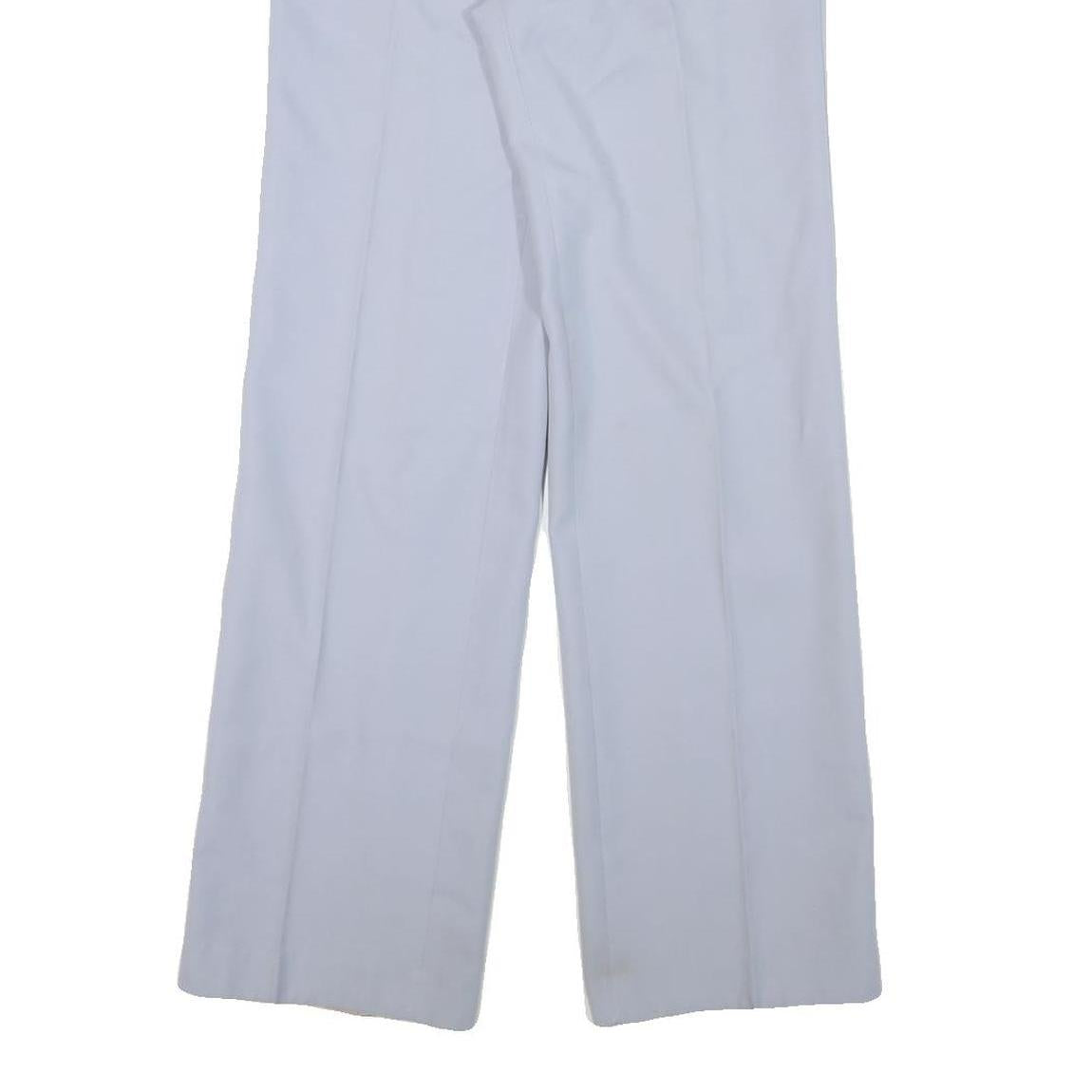 Mens Light Blue Wool Blend Regular Fit Straight Leg Trousers W28 L31 Classic