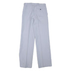 Mens Light Blue Wool Blend Regular Fit Straight Leg Trousers W28 L31 Classic