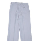 Mens Light Blue Wool Blend Regular Fit Straight Leg Trousers W28 L31 Classic