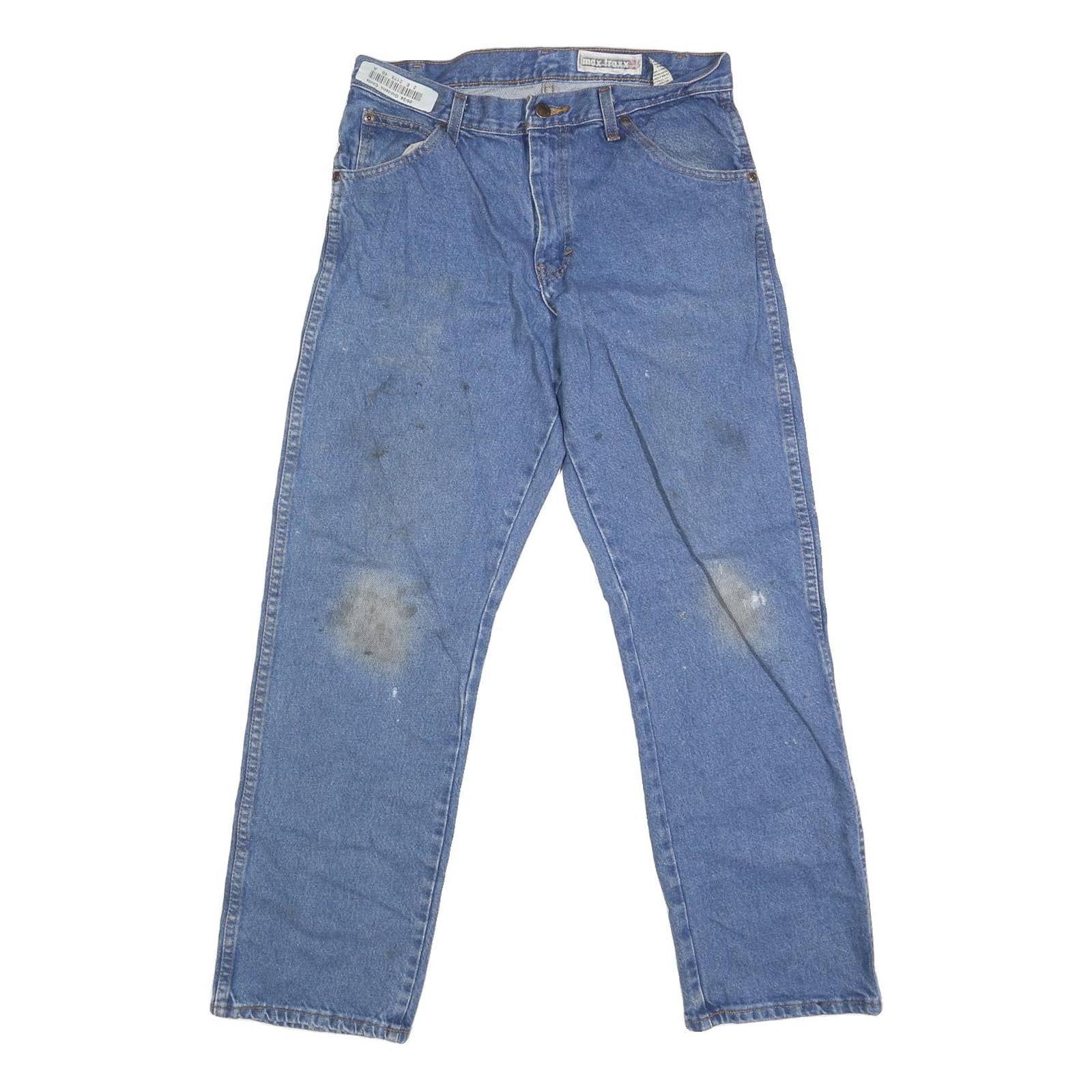 DICKIES Mens Regular Fit Blue Denim Jeans W30 L29 Workwear Casual Zip