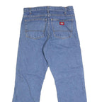 DICKIES Mens Regular Fit Blue Denim Jeans W30 L29 Workwear Casual Zip