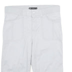LEE Womens White Relaxed Fit Cotton Blend Shorts UK 12 W32 Casual Summer Style