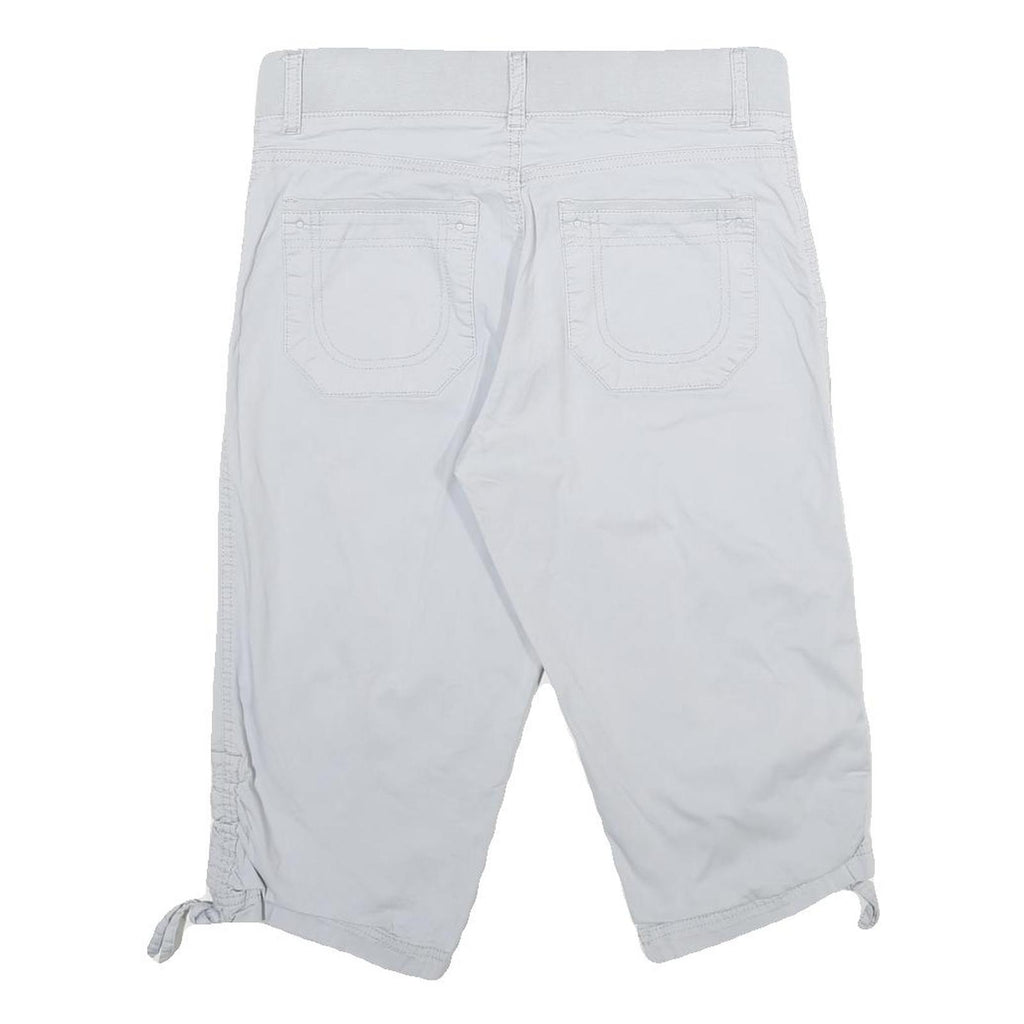 LEE Womens White Relaxed Fit Cotton Blend Shorts UK 12 W32 Casual Summer Style