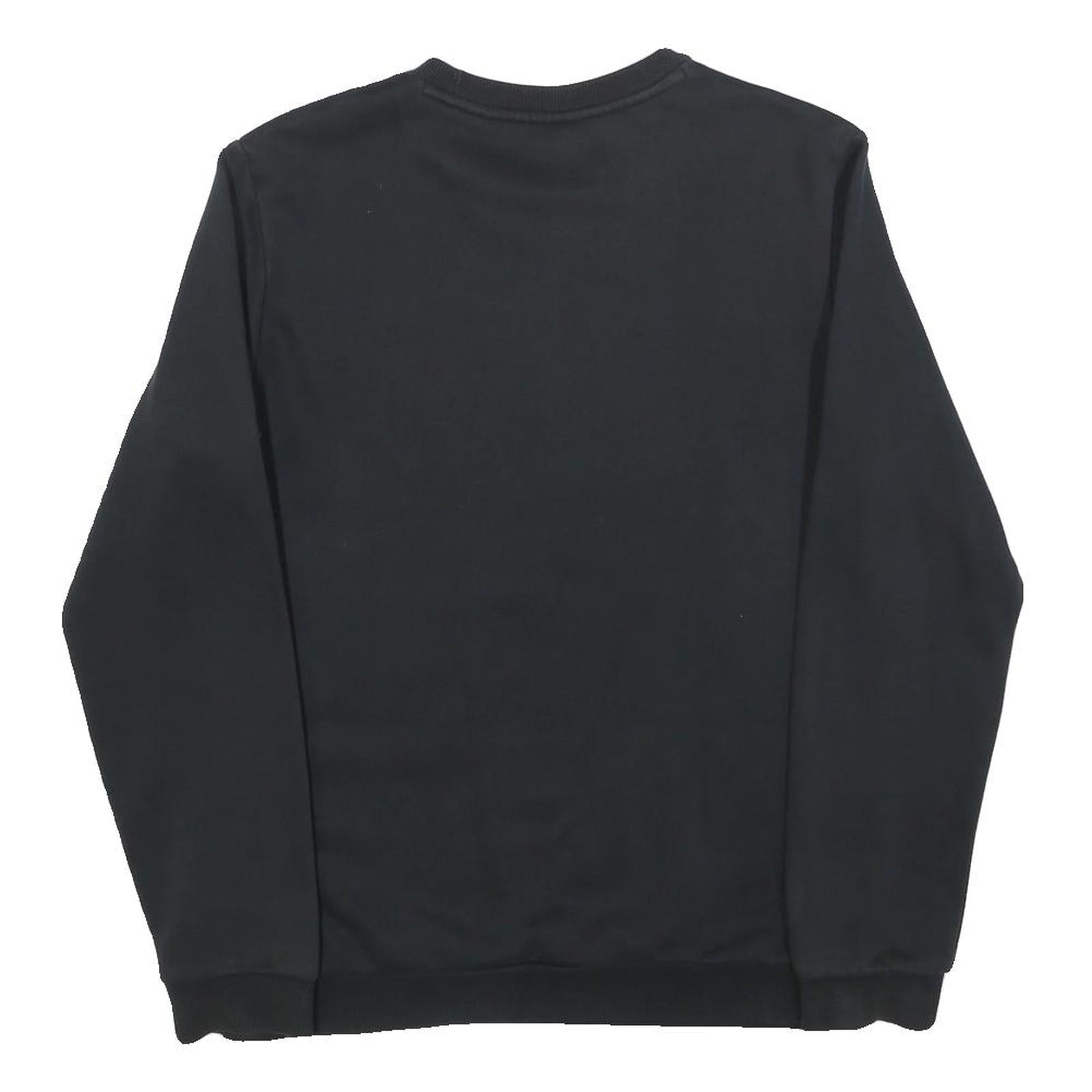 PUMA Boys Black Cotton Blend Crew Neck Sweatshirt 15-16Y Logo Print Casual