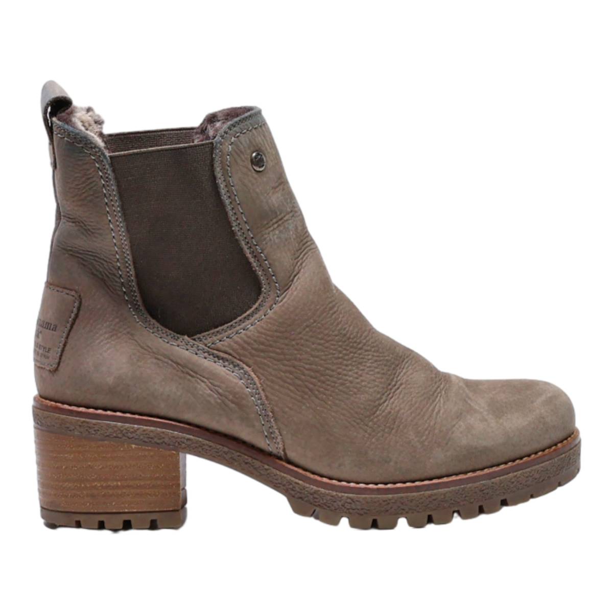 PANAMA JACK Ankle Boots Brown Leather Womens UK 8