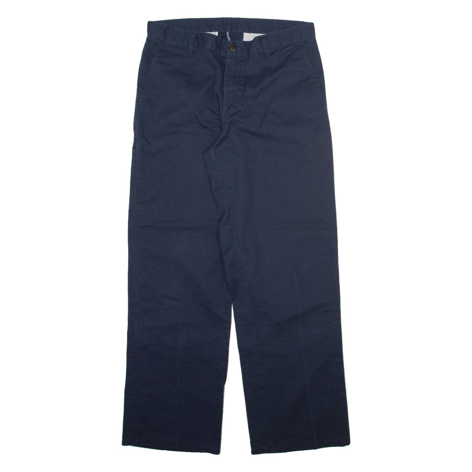 DICKIES Mens Trousers Blue Regular Straight W32 L32