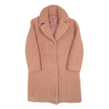 & OTHER STORIES Womens Pink Teddy Coat S Polyester Blend Button Closure Soft