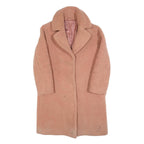 & OTHER STORIES Womens Pink Teddy Coat S Polyester Blend Button Closure Soft