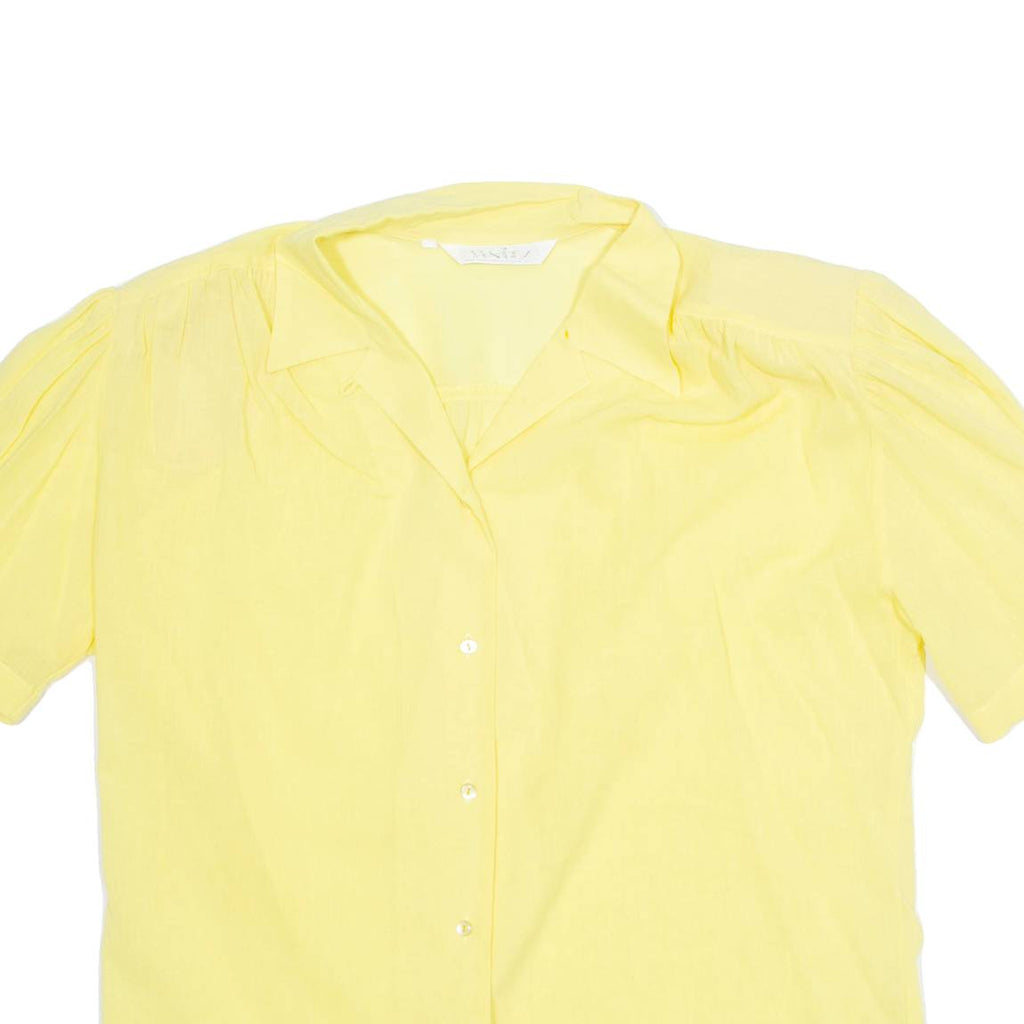 VANITY Womens Shirt Yellow Collared M