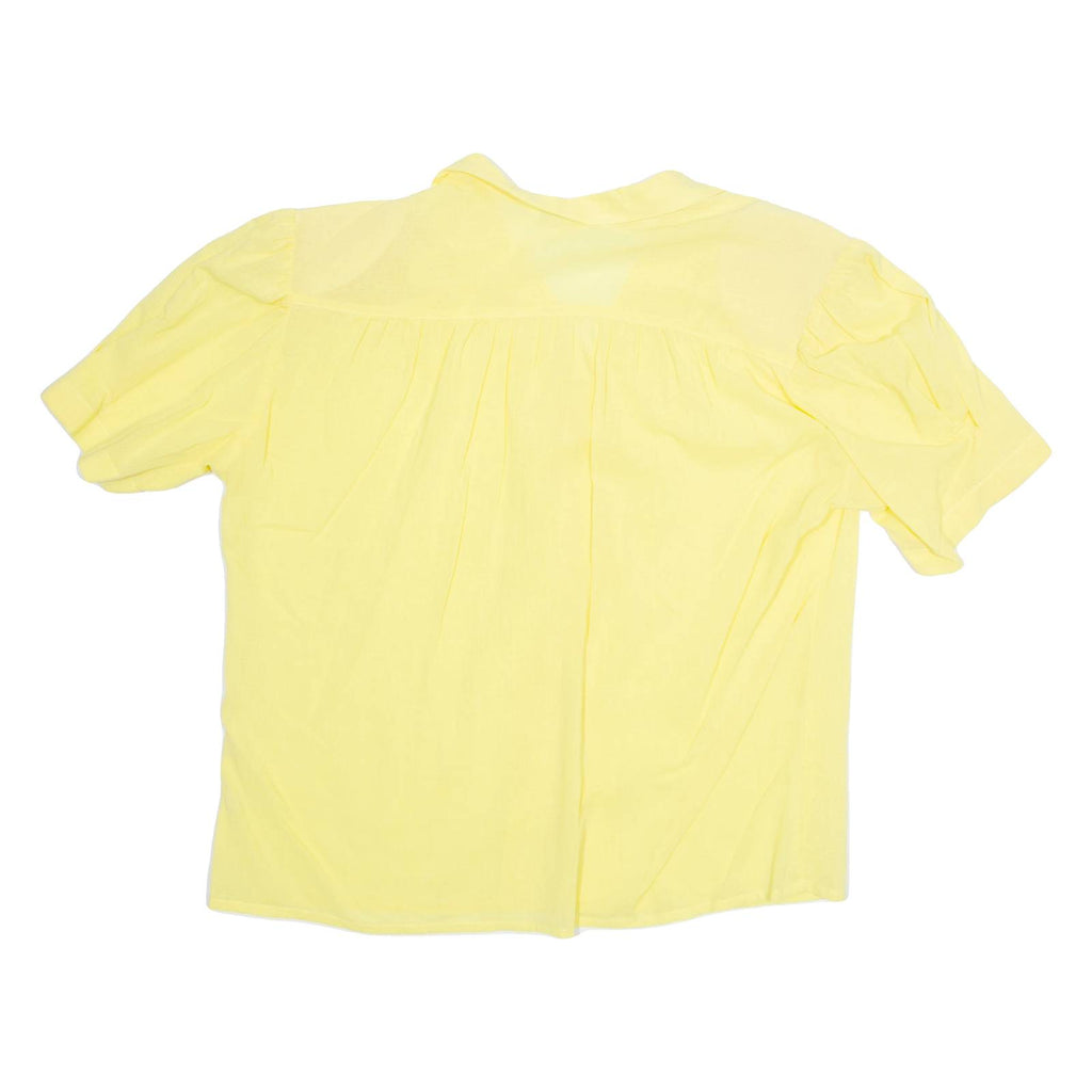 VANITY Womens Shirt Yellow Collared M
