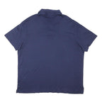 POLO RALPH LAUREN Mens Navy Blue Short Sleeve Plain XL Cotton Blend Polo Shirt