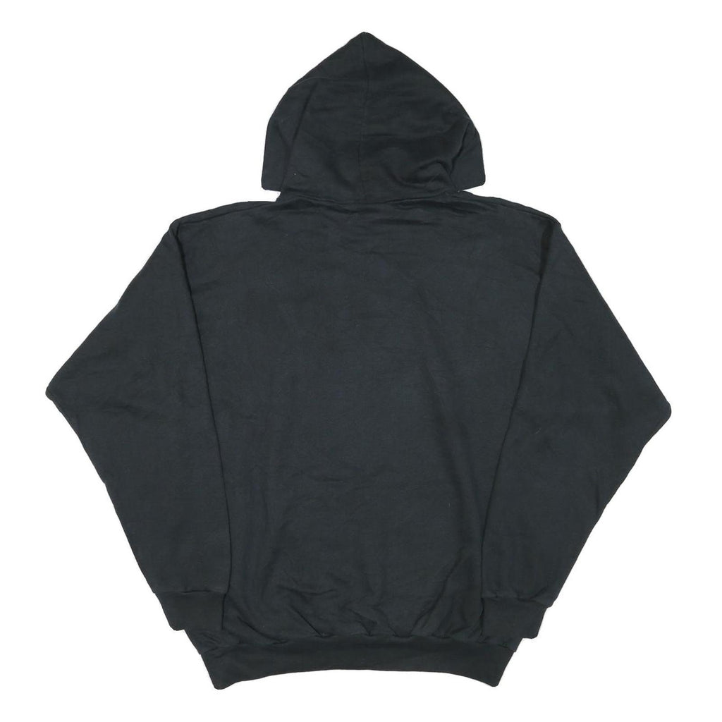 CHAMPION Mens Black Satellite Radio Hoodie L Cotton Blend Pullover Casual