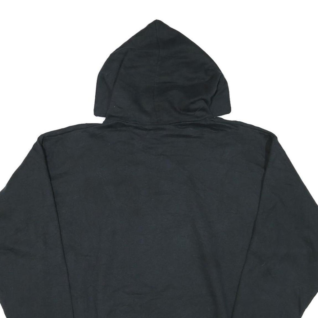 CHAMPION Mens Black Satellite Radio Hoodie L Cotton Blend Pullover Casual