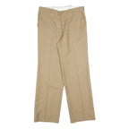 CORTEFIEL Womens Beige Regular Fit Straight Trousers W32 L32 Cotton Blend Zip