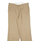 CORTEFIEL Womens Beige Regular Fit Straight Trousers W32 L32 Cotton Blend Zip