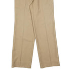 CORTEFIEL Womens Beige Regular Fit Straight Trousers W32 L32 Cotton Blend Zip