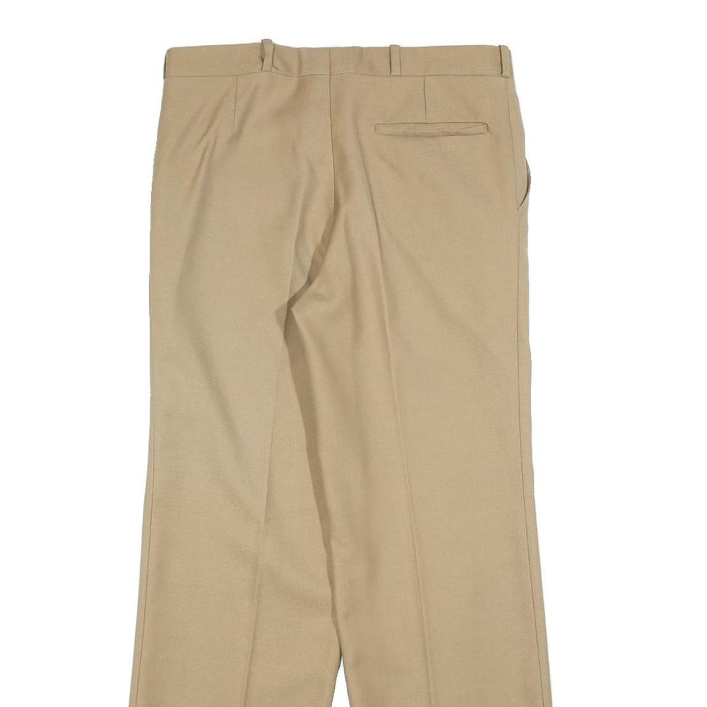 CORTEFIEL Womens Beige Regular Fit Straight Trousers W32 L32 Cotton Blend Zip