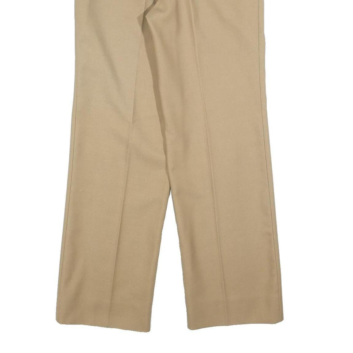 CORTEFIEL Womens Beige Regular Fit Straight Trousers W32 L32 Cotton Blend Zip