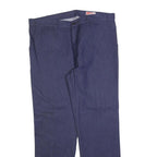 VALTODEX Mens Cotton Blend Blue Regular Fit Straight Trousers W40 L32 Casual