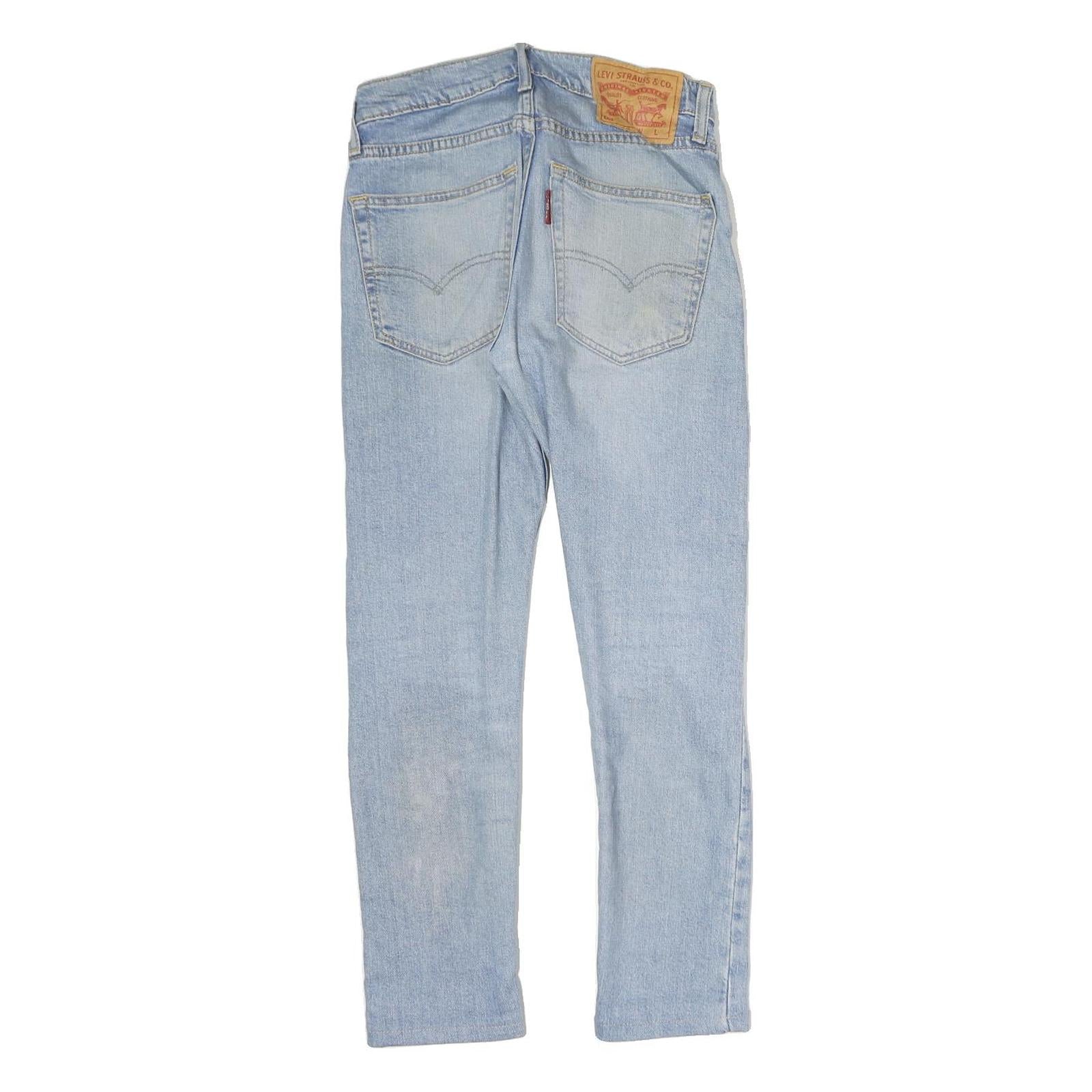 LEVI'S 510 Mens Jeans Blue Slim Skinny Denim Light W28 L26 Zip Cotton Blend