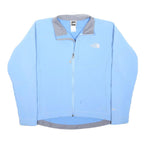 THE NORTH FACE Womens Blue Softshell Jacket L Polyester Zip Lightweight Outdoor