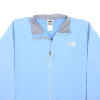 THE NORTH FACE Womens Blue Softshell Jacket L Polyester Zip Lightweight Outdoor