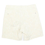 LEE Womens Cream Paisley Casual Shorts S W28 Stylish Patterned Cotton