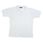 KAPPA Mens White Polo Shirt Short Sleeve Plain L Cotton Blend Casual Sportswear