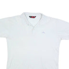 KAPPA Mens White Polo Shirt Short Sleeve Plain L Cotton Blend Casual Sportswear
