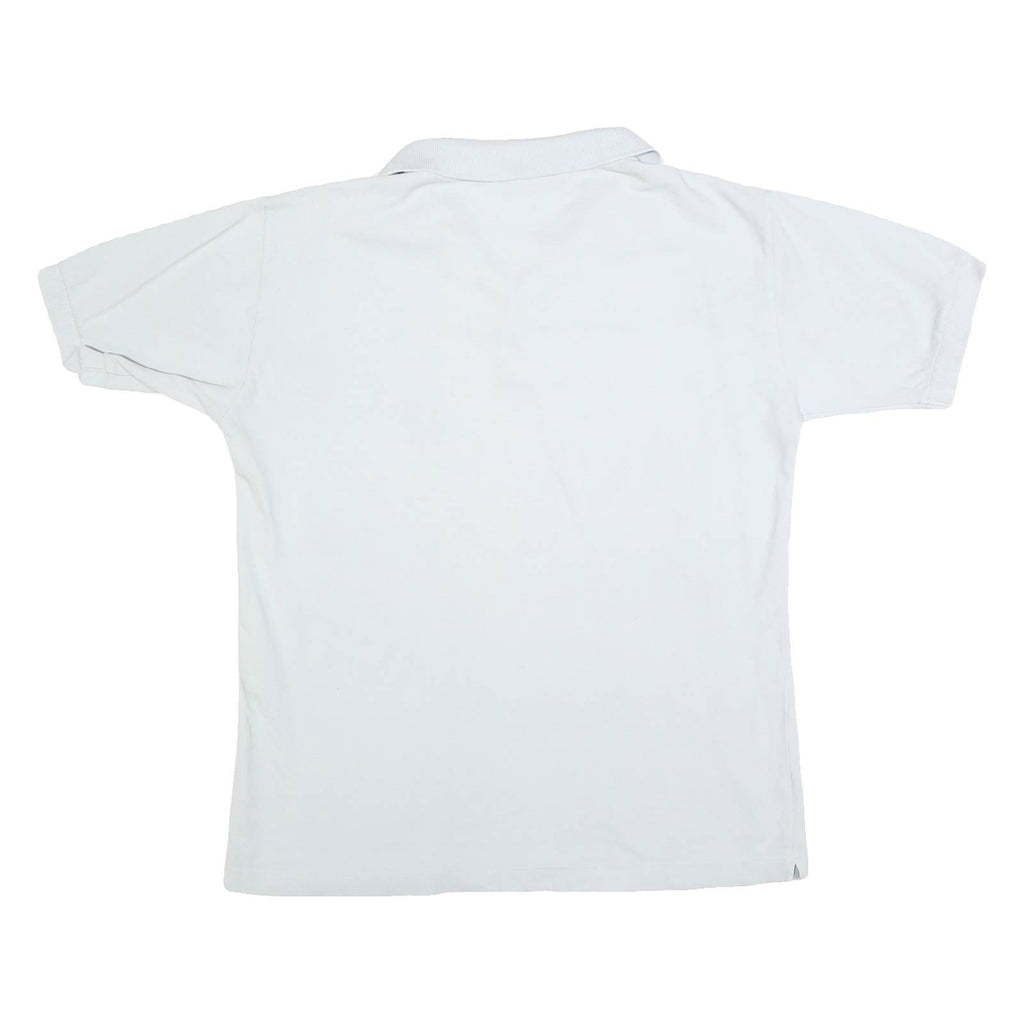 KAPPA Mens White Polo Shirt Short Sleeve Plain L Cotton Blend Casual Sportswear