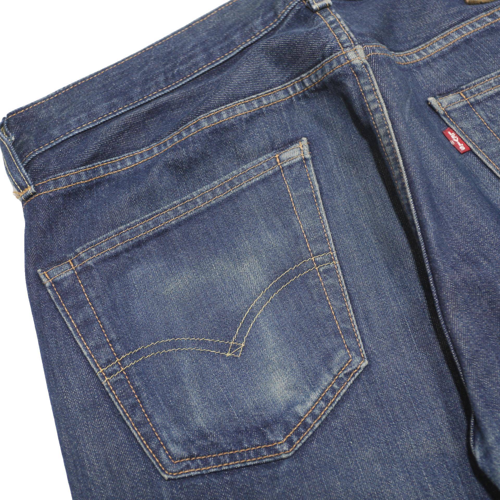 LEVI'S 501 Big E Mens Jeans Blue Regular Straight Denim Medium W33 L29 Button