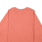 REEBOK Womens Coral Sweatshirt M Crew Neck Cotton Blend Logo Print