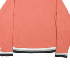 REEBOK Womens Coral Sweatshirt M Crew Neck Cotton Blend Logo Print