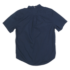 TOMMY HILFIGER Mens Navy Blue Short Sleeve Shirt M Button Down Casual
