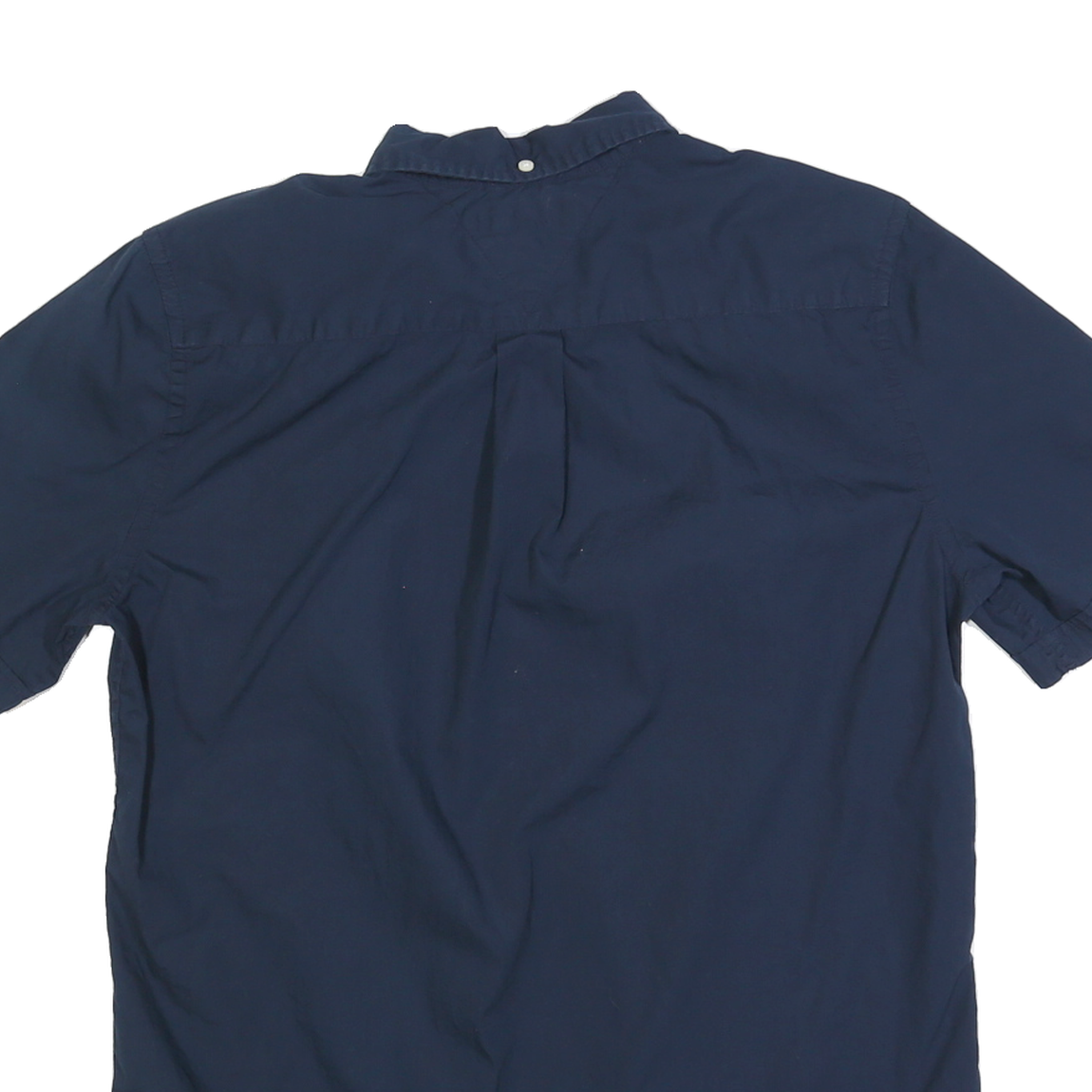 TOMMY HILFIGER Mens Navy Blue Short Sleeve Shirt M Button Down Casual