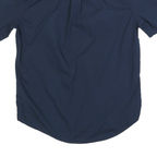 TOMMY HILFIGER Mens Navy Blue Short Sleeve Shirt M Button Down Casual