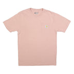 CARHARTT Mens Pink & Yellow Pocket T-Shirt S Short Sleeve Crew Neck Cotton Blend