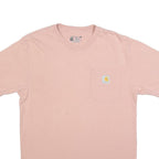 CARHARTT Mens Pink & Yellow Pocket T-Shirt S Short Sleeve Crew Neck Cotton Blend