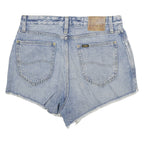 LEE Womens Shorts Blue Denim Casual M W28 Frayed Hem Classic Fit