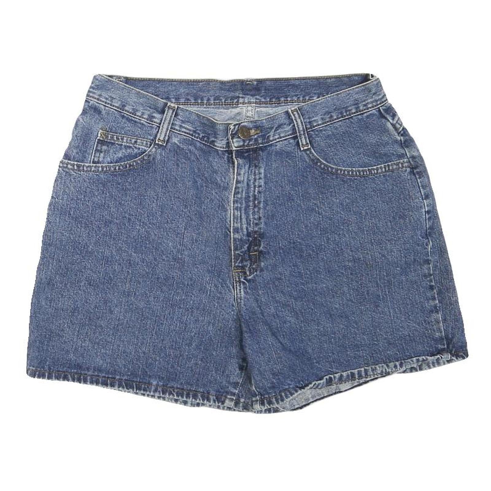 RIDENS Womens Denim Blue Cotton Blend Casual Shorts M W32 Classic Fit