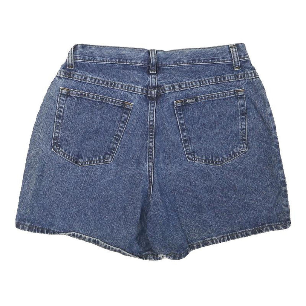 RIDENS Womens Denim Blue Cotton Blend Casual Shorts M W32 Classic Fit