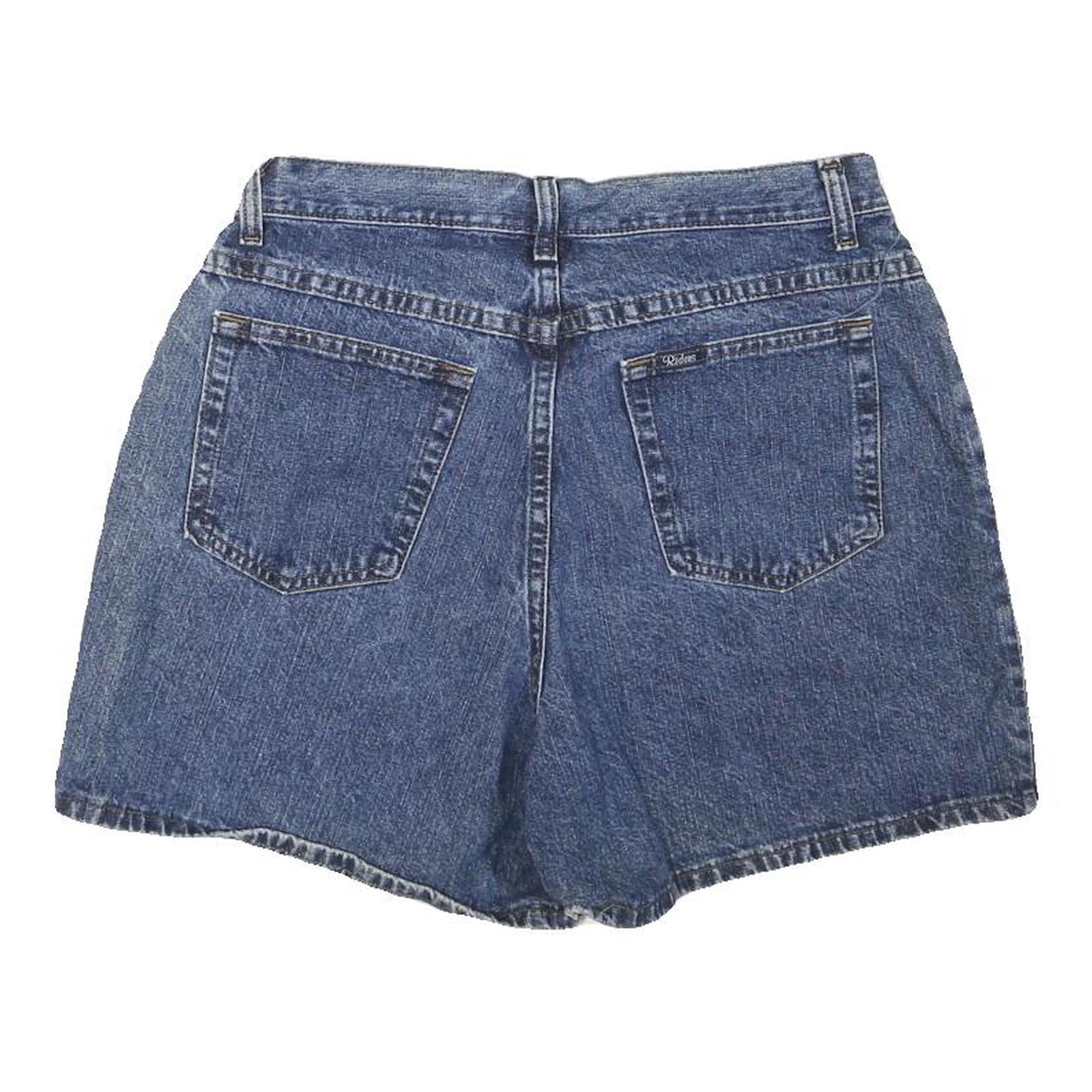 RIDENS Womens Denim Blue Cotton Blend Casual Shorts M W32 Classic Fit
